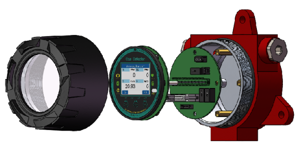 Fixed Gas Detector LCD Screen